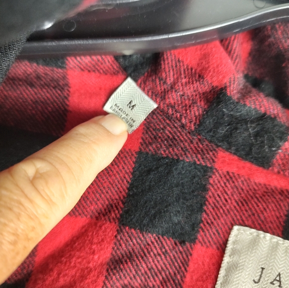 Jachs redand black buffalo check long sleeve flannel shirt Size M - Picture 14 of 16